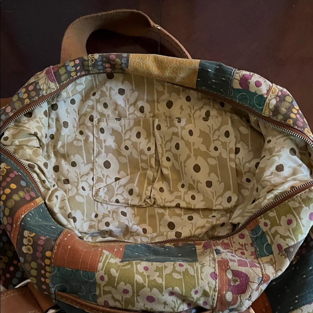 Patchwork Fossil Vintage Tote Bag - Multicolor - Picture 7 of 11